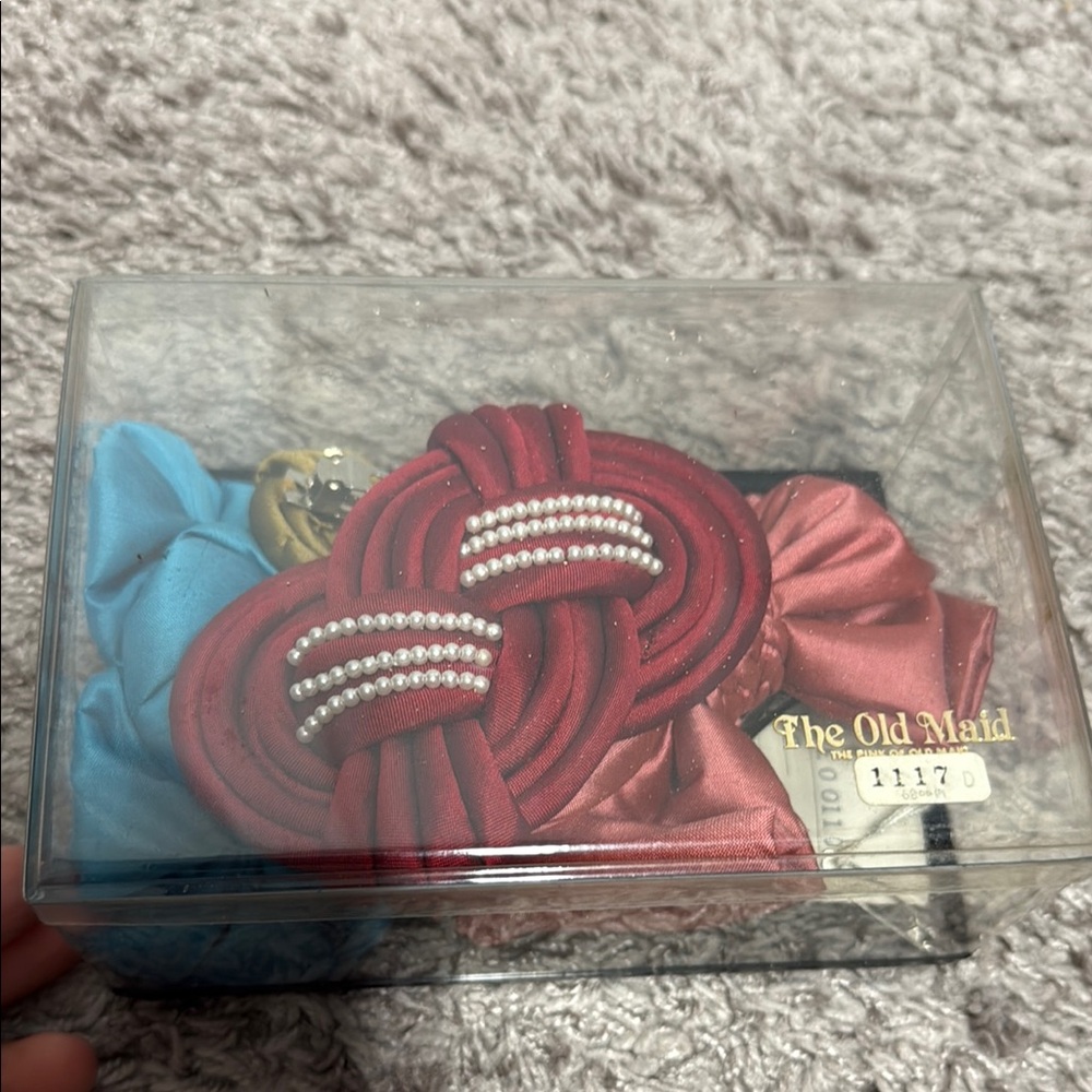 Dior Red, Blue, and Pink Hair Accessory Set